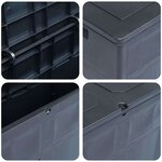 vidaXL Boîte de rangement de jardin 320 L Noir