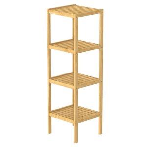 EISL Étagère de salle de bain avec 4 compartiments Bambou 34x33x110 cm