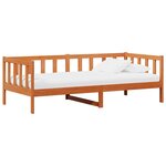 vidaXL Lit d'appoint avec matelas Brun ciré et blanc 90 x 200 cm