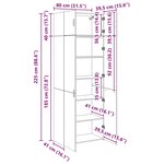 vidaXL Armoire de rangement chêne artisanal 80 x 42 5 x 225 cm