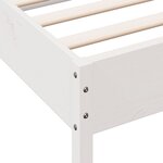 vidaXL Cadre de lit sans matelas blanc 140x200 cm bois de pin massif
