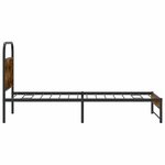 vidaXL Cadre de lit sans matelas 100x200 cm chêne fumé bois ingénierie