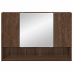vidaXL Armoire Miroir Chêne brun 80 x 17 x 55 cm Bois d'ingénierie