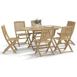 vidaXL Ensemble à manger de jardin 7 Pièces Bois d'acacia solide