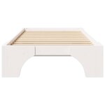 vidaXL Cadre de Lit Blanc 75x190 cm en Bois de Pin