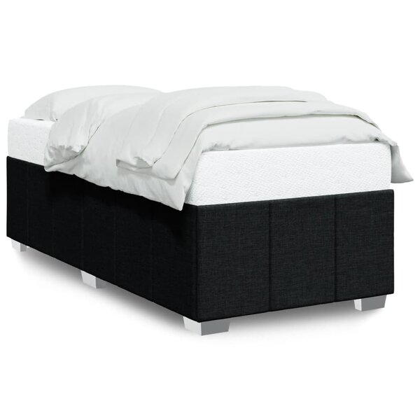 vidaXL Cadre de lit sans matelas noir 90x190 cm tissu