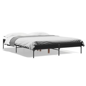 vidaXL Cadre de lit sans matelas noir 140x200 cm