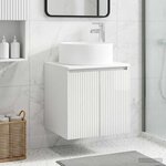 vidaXL Meuble de lavabo mural Blanc brillant 49 5 x 44 5 x 65 5 cm