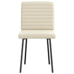 vidaXL Chaises à manger lot de 6 crème similicuir