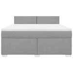 vidaXL Sommier à lattes de lit avec matelas Gris clair 180x200cm Tissu
