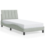 vidaXL Cadre de lit sans matelas gris clair 80x200 cm velours