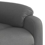 vidaXL Fauteuil inclinable de massage gris foncé tissu