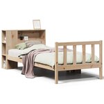 vidaXL Lit bibliothèque sans matelas 100x200 cm bois massif de pin
