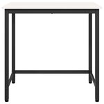 vidaXL table Blanc 80 x 50 x 77 cm Bois d'ingénierie et acier