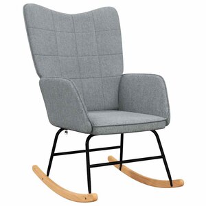 vidaXL Chaise à bascule Gris clair Tissu