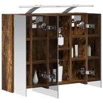 vidaXL Armoire Miroir de Salle de Bain Chêne fumé 60 x 14 5 x 50 cm