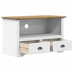 vidaXL Meuble TV avec 2 tiroirs BODO marron bois de pin massif