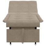 vidaXL Canapé-lit 3-en-1 en tissu taupe