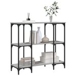 vidaXL Table console sonoma gris 102x35x90 cm bois d'ingénierie