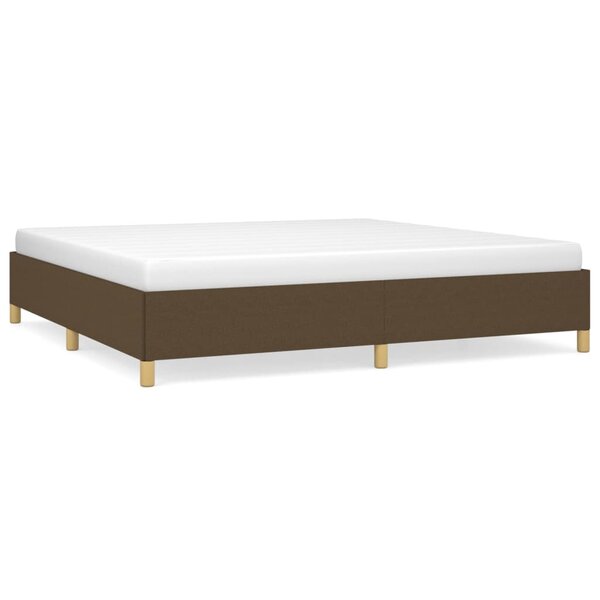 vidaXL Cadre de lit Marron foncé 200x200 cm Tissu