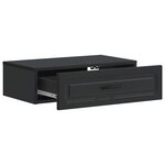 vidaXL Table d'appoint murale Noir 59 x 34 5 x 17 cm Bois d'ingénierie