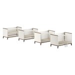 Ensemble Chambre sezane lit junior 70x140 + commode + plan à langer + étagère murale clay