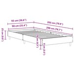 vidaXL Cadre de lit sans matelas blanc 90x200 cm bois d'ingénierie