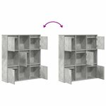 vidaXL Bibliothèque gris béton 89x24x101 5 cm bois d'ingénierie