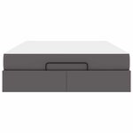 vidaXL Cadre de lit avec matelas Gris 160 x 200 cm Faux cuir