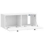 vidaXL Meuble TV mural 78 5 x 31 x 30 cm Blanc brillant