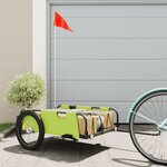 vidaXL Remorque de vélo vert tissu oxford et fer