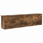 vidaXL Porte-manteau mural avec étagère Chêne fumé 100 x 16 x 26 cm