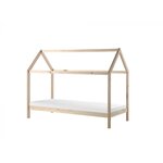Dallas Lit LP 90x200cm Naturel + Matelas Basic Cool 200x90cm epaisseur 10cm