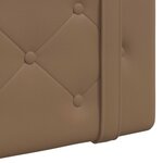vidaXL Tête de lit suspendue Avec lumière LED Cappuccino Simili cuir