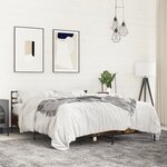 vidaXL Cadre de lit sans matelas chêne fumé 150x200 cm