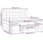 vidaXL Sommier à lattes de lit et matelas Vert foncé 200x200cm Velours