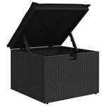vidaXL Ensemble de Canapés avec coussin 4 Pièces Noir polyrotin