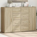 vidaXL Buffets 2 Pièces chêne sonoma 60x31x84 cm bois d'ingénierie