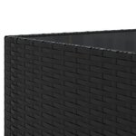 vidaXL Salon de jardin 9 Pièces avec coussins Noir Résine tressée