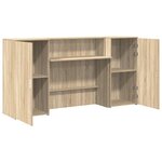 vidaXL Bureau réception chêne sonoma 200x50x103 5 cm bois d'ingénierie