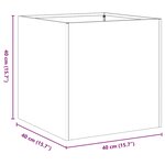 vidaXL Jardinière anthracite 40x40x40 cm acier laminé à froid