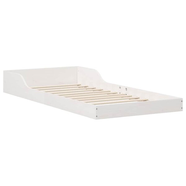 vidaXL Cadre de lit Blanc 80 x 210 cm Bois massif en pin