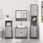 vidaXL Ensemble de meubles de salle de bain 4 Pièces sonoma gris