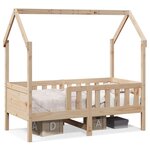 vidaXL Cadre de lit d'enfants forme de maison sans matelas pin
