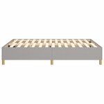 vidaXL Cadre de lit à ressorts gris clair 140x190 cm tissu