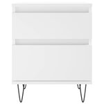 vidaXL Tables de chevet 2 Pièces blanc 40x35x50 cm bois d’ingénierie
