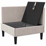 vidaXL Canapé d'angle avec rangement Avoine Velours