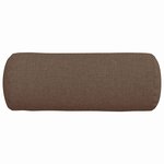 vidaXL Coussins d'accent 2 Pièces Marron Ø 15 x 40 cm tissu