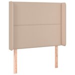 vidaXL Sommier à lattes de lit matelas LED Cappuccino 90x190cm