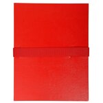 Chemise Extensible Balacron Sans Rabat Sangle Scratch - 24x32cm - Rouge - X 10 - Exacompta